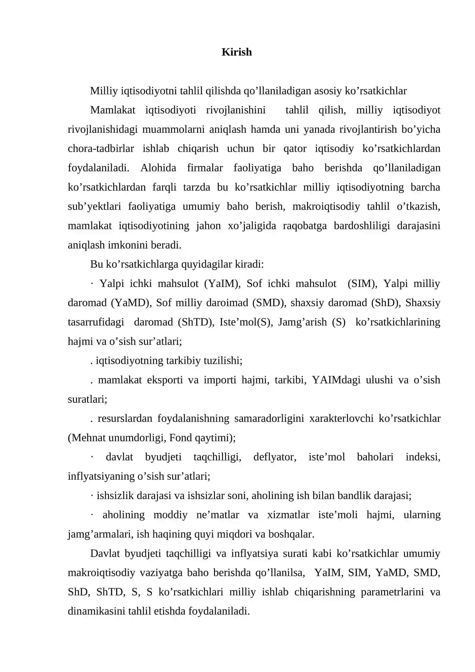Asosiy makroiqtisodiy ko'rsatkichlar 2