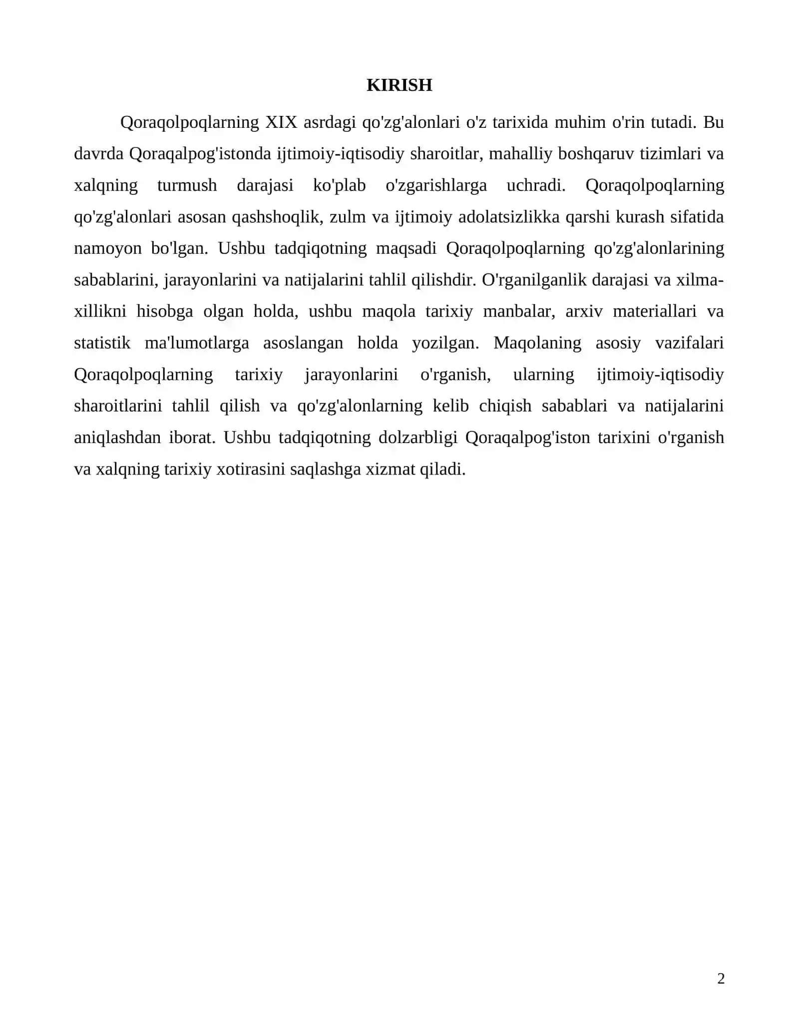 Qoraqolpoqlarning XIX asrdagi qo'zg'alonlari va ularning tarixi 2
