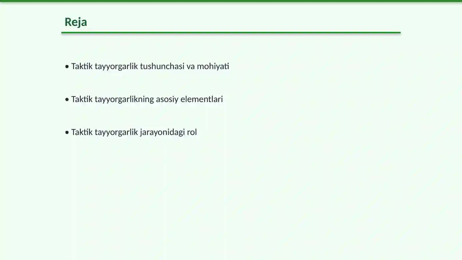 Taktik tayyorgarlik va uni takkomillashtirish 2