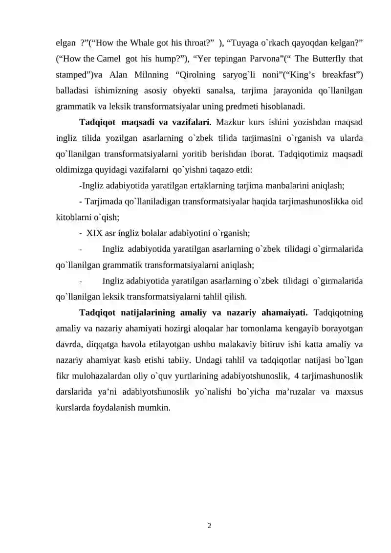 TARJIMA QILINGAN ASARLARDA QO’LLANILGAN LEKSIK-SEMATIK TRANSFORMATSIYALARNING ANIQLASH XUSUSIYATLARI 2