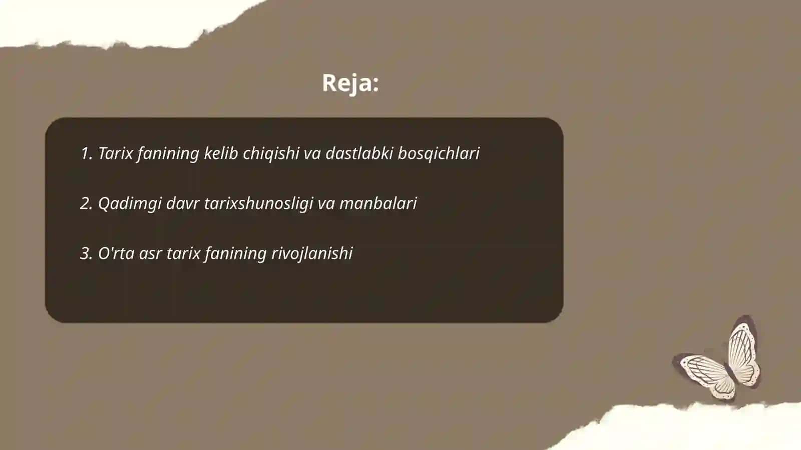 Tarix fanining rivojlanishi 2