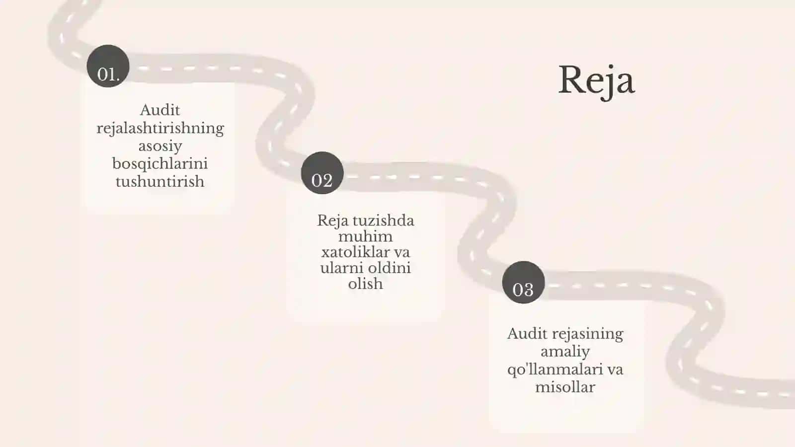 Auditni rejalashtirishning umumiy rejasini tuzish 2
