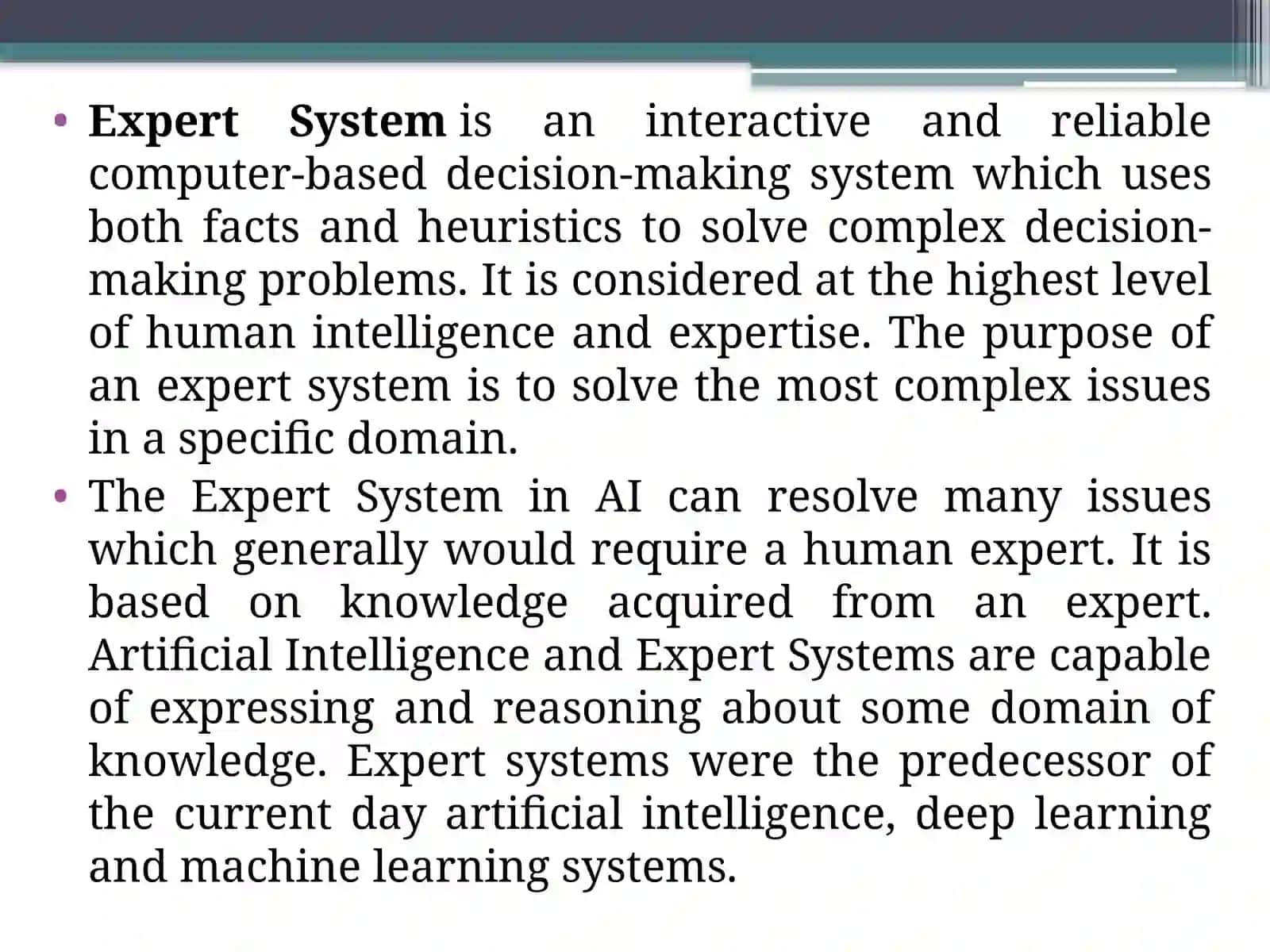 Expert systems and their software 2