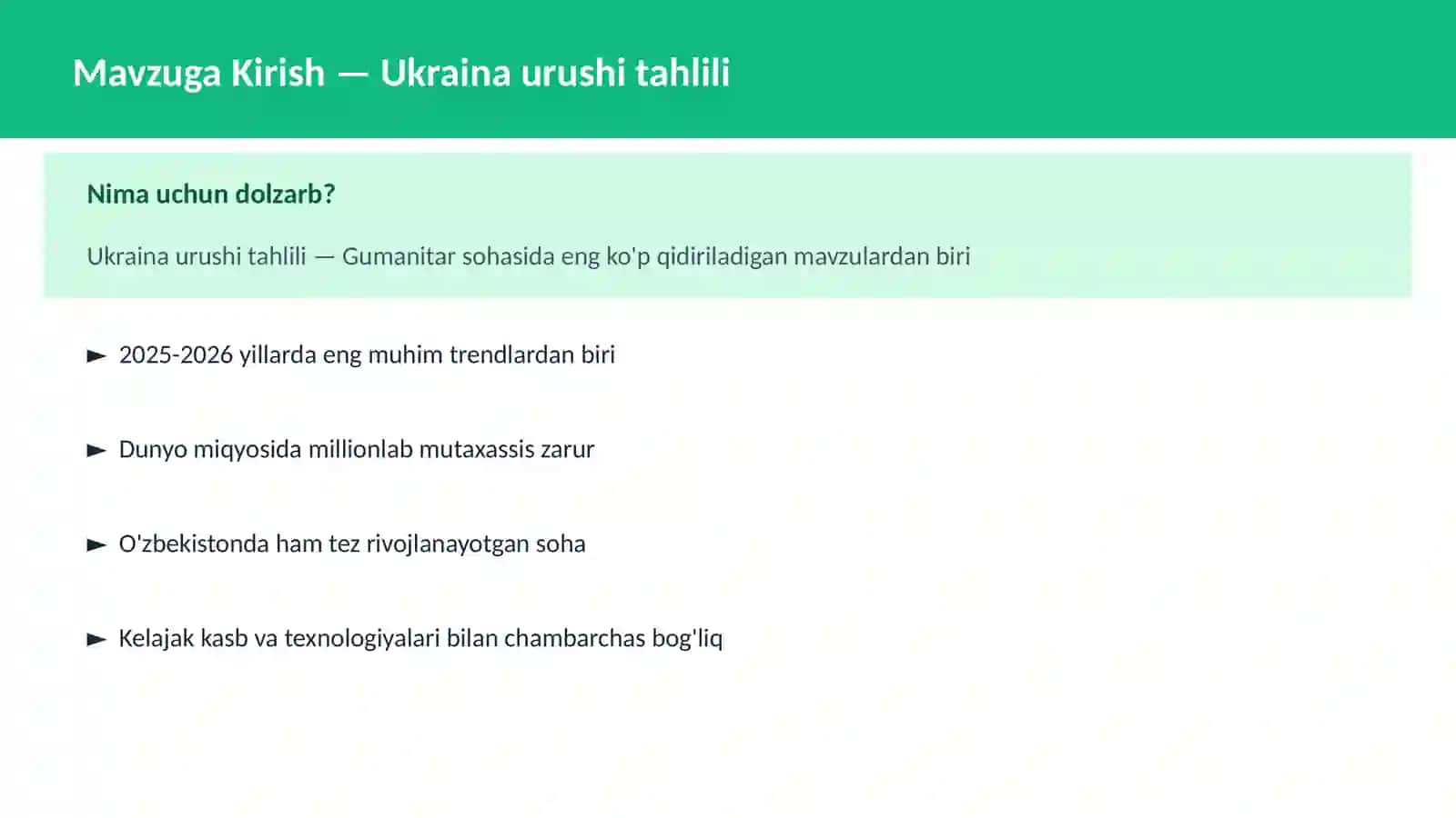 Ukraina urushi tahlili 2