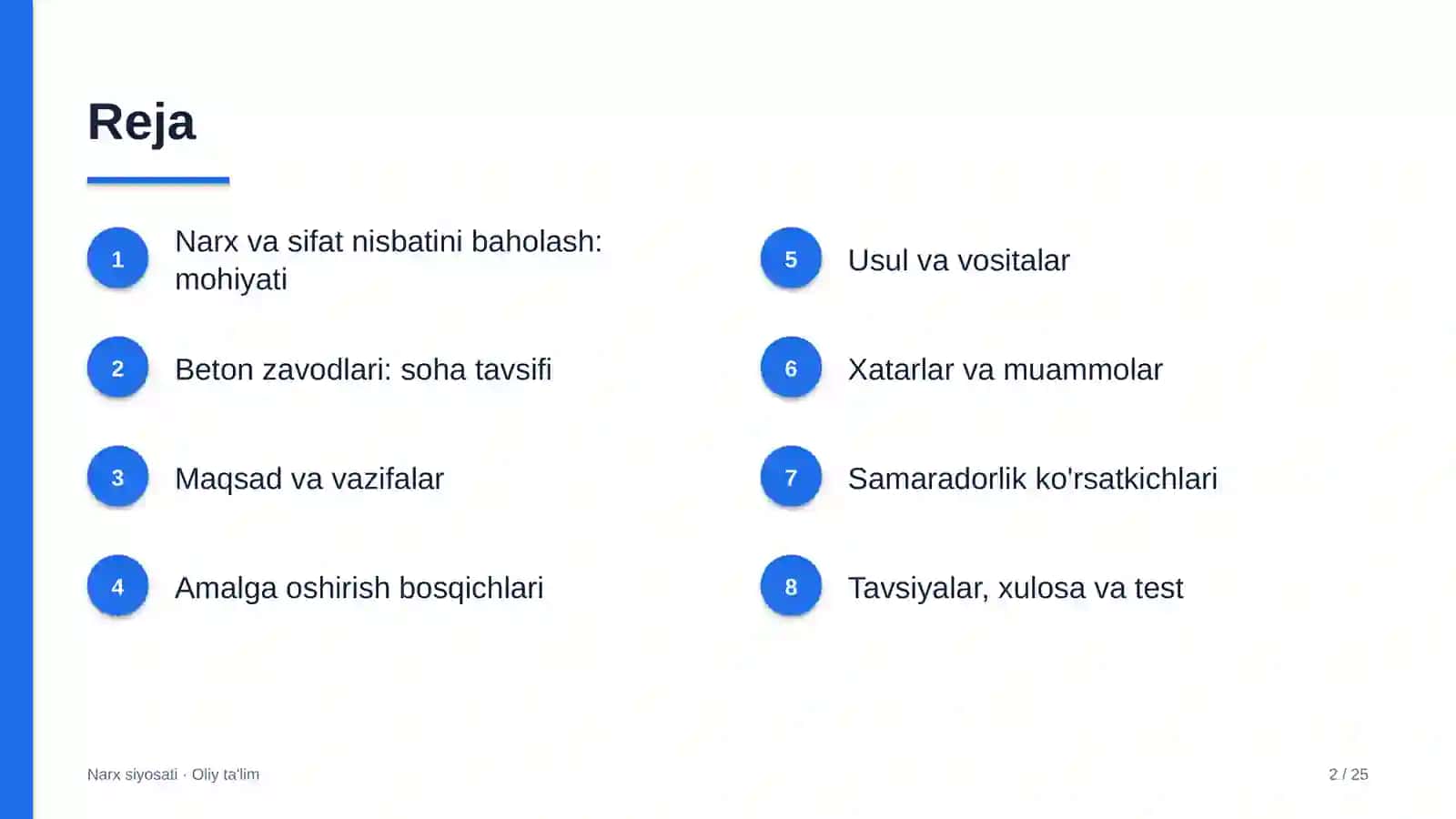 Narx va sifat nisbatini baholash: mohiyati 2