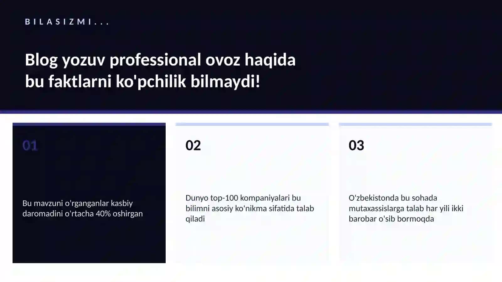 Blog yozuv professional ovoz 2