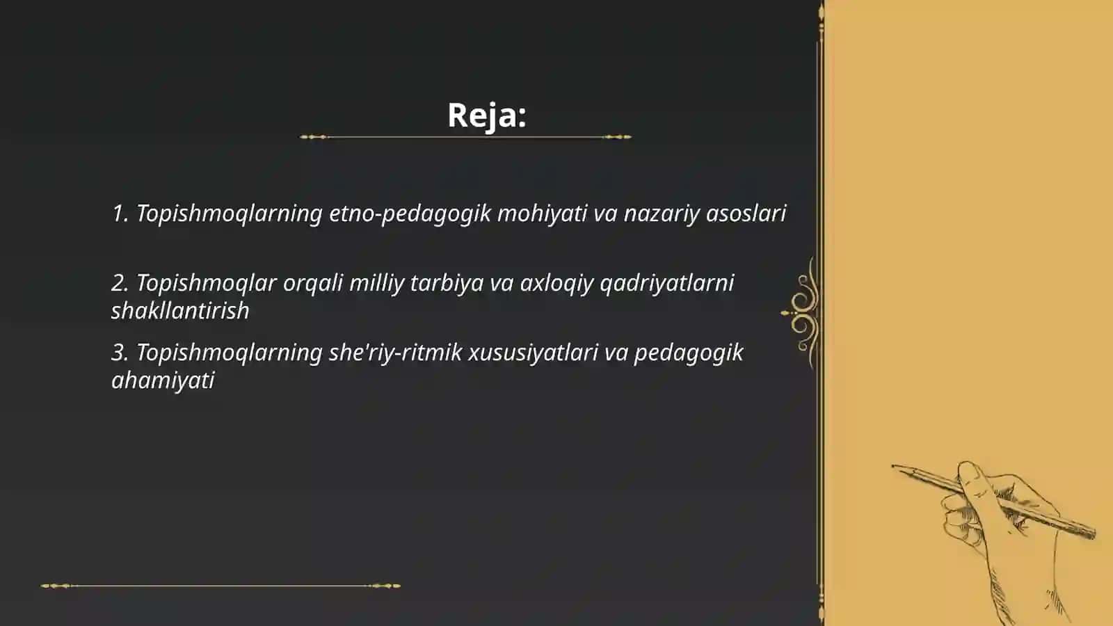 Topishmoqlarning etno pedagogik xususiyatlari 2