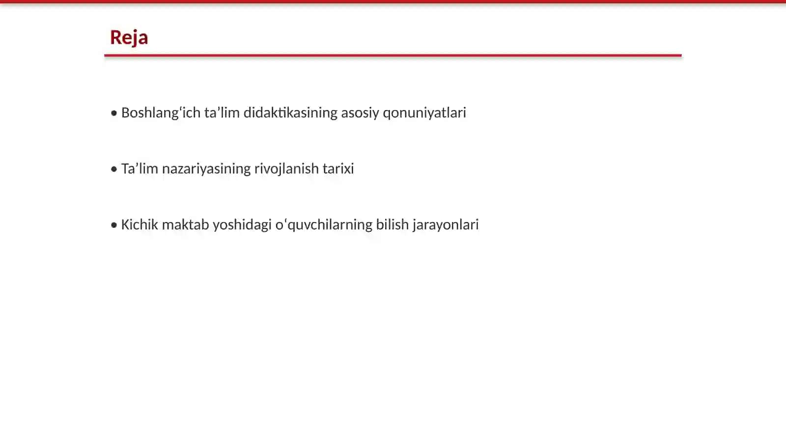 Boshlang'ich ta'lim ta'lim nazariyasi 2