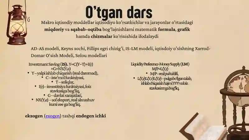 Asosiy makroiqtisodiy ko’rsatkichlar va ularni hisoblash 2