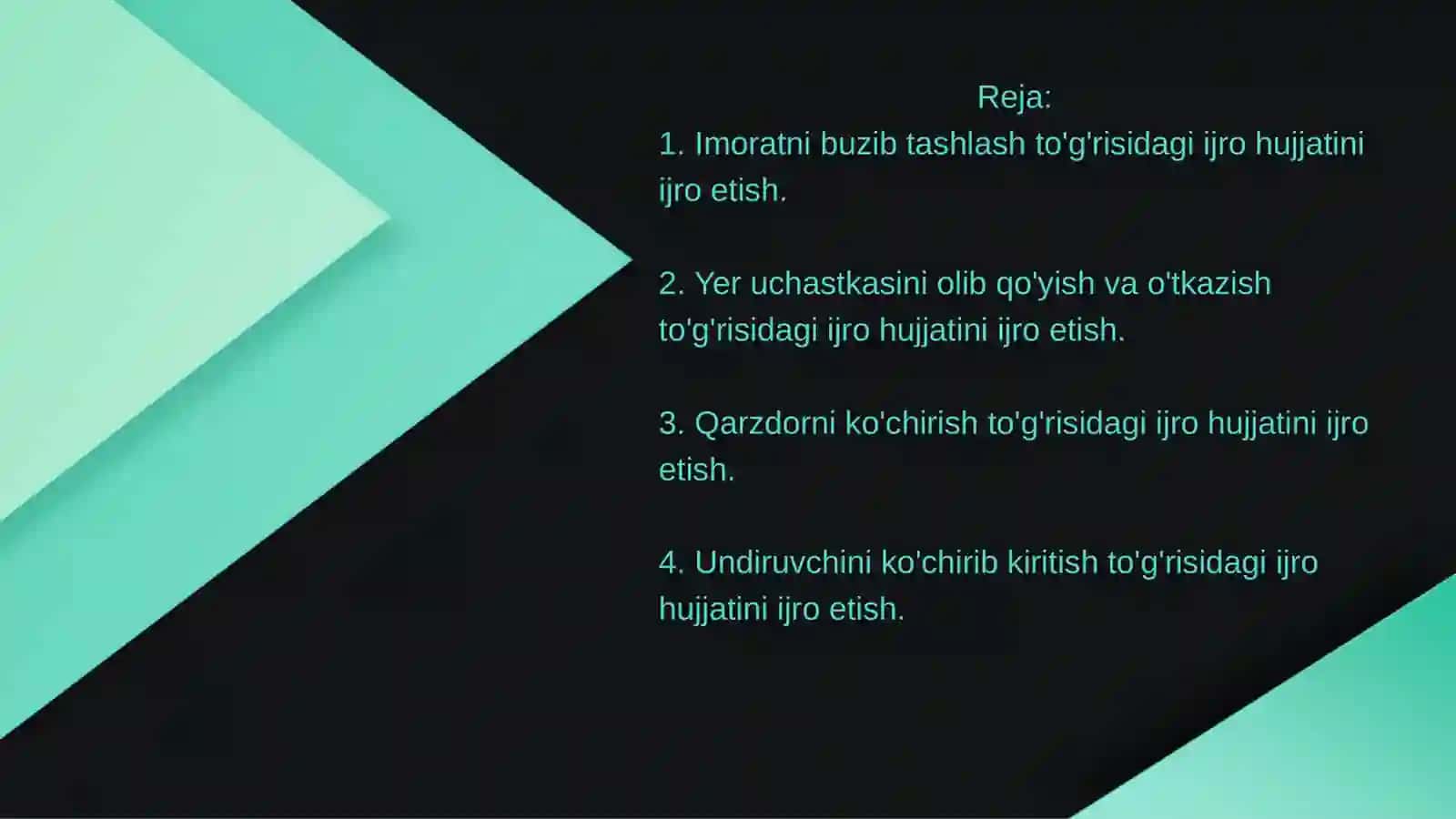 Qarzdorni ko'chirish to'g'risidagi ijro hujjati 2