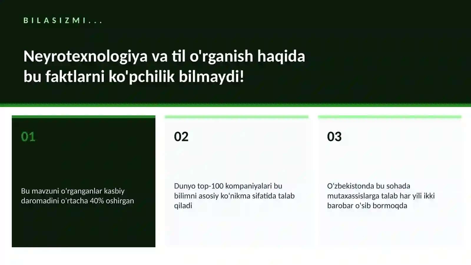 Neyrotexnologiya va til o'rganish 2