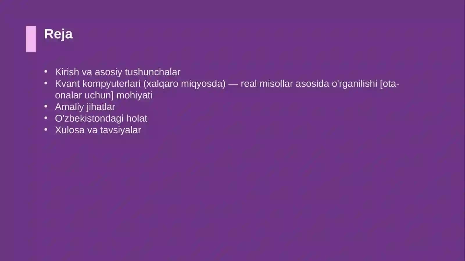 Kvant kompyuterlari (xalqaro miqyosda) — real misollar asosida o'rganilishi 2