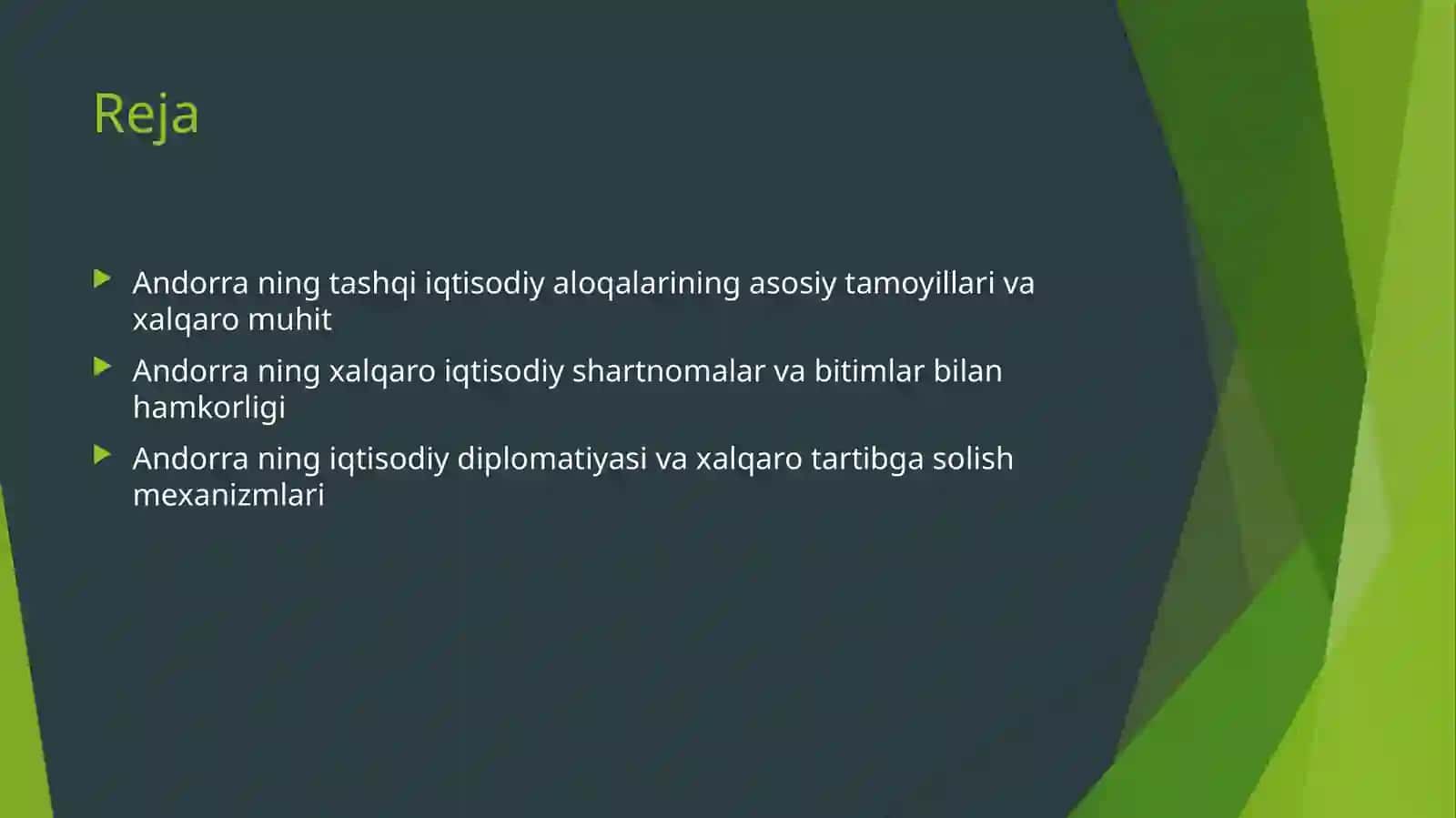 Andorra davlatining tashqi iqtisodiy aloqalarini xalqaro tartibga solish 2