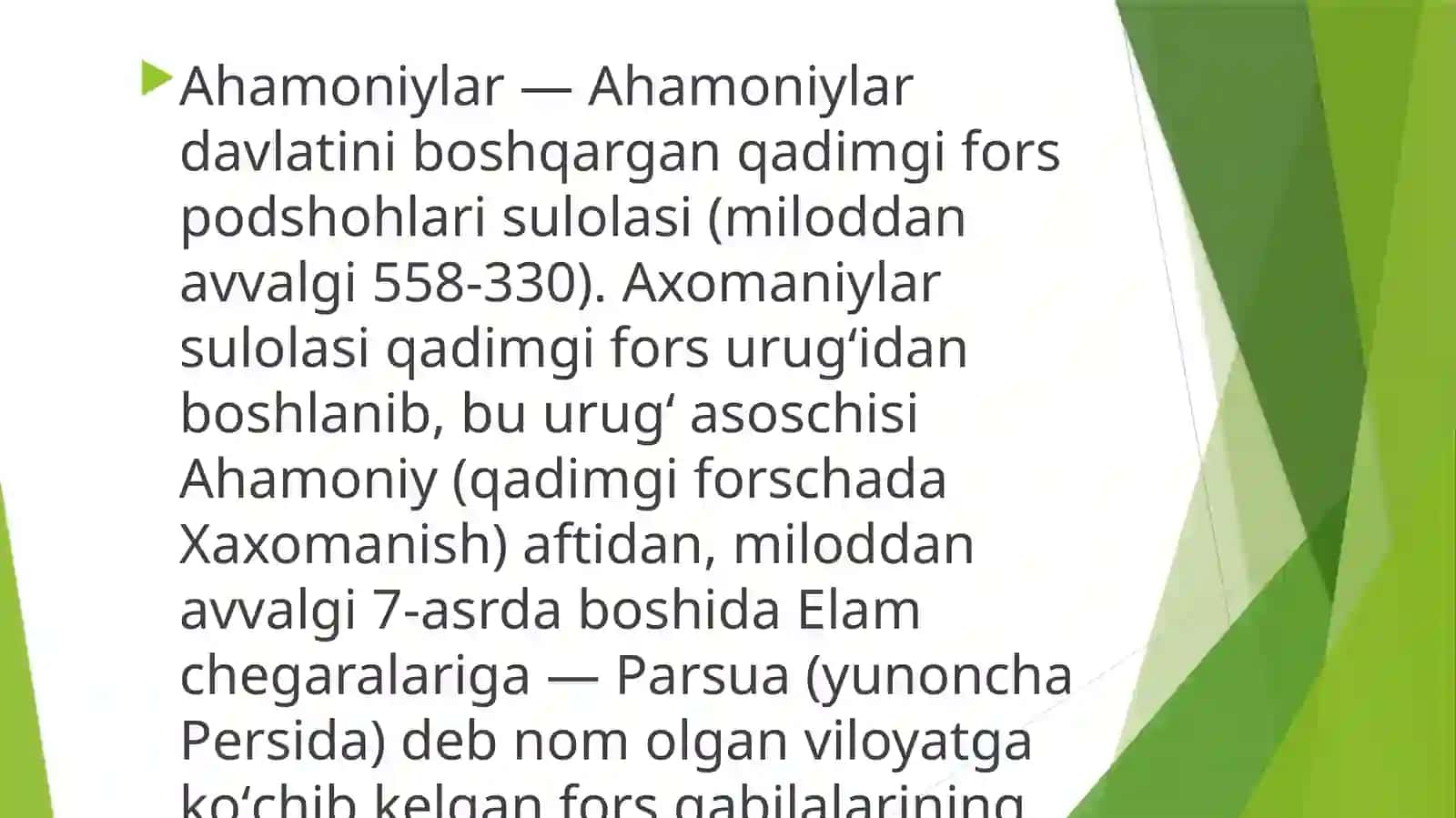 Ahamoniylar davlati. 2