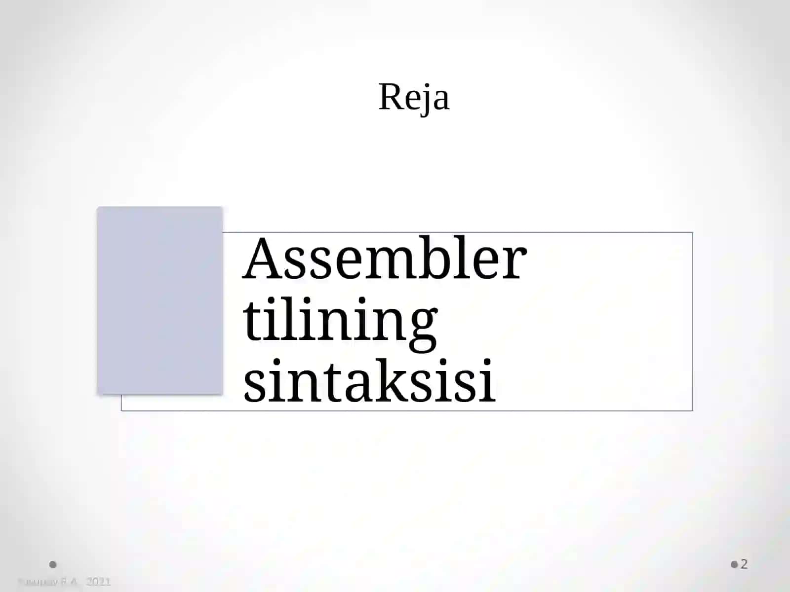 Assemblertilik dasturlash asoslari 2