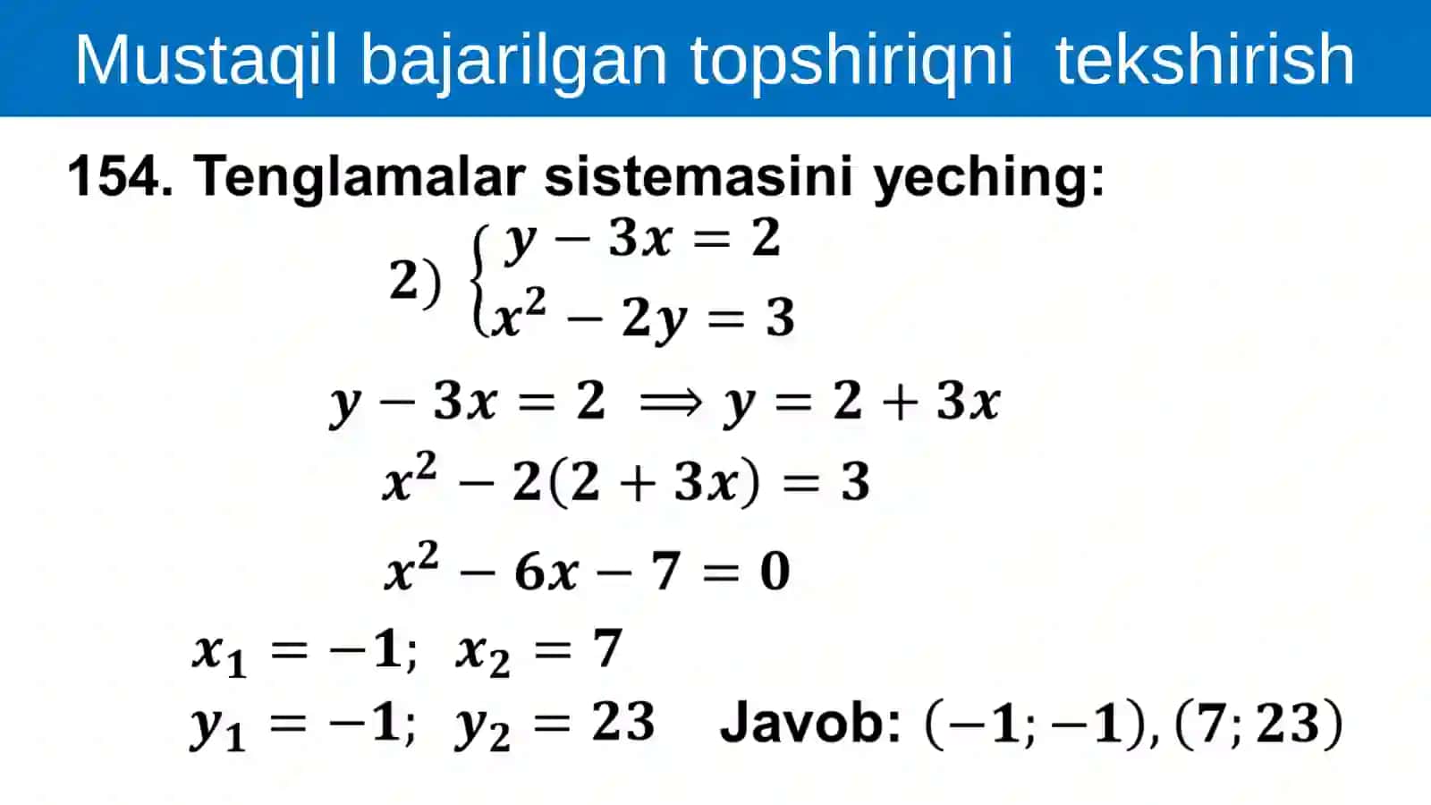 Tenglamalar sistemasini yechishni turli usullari 2