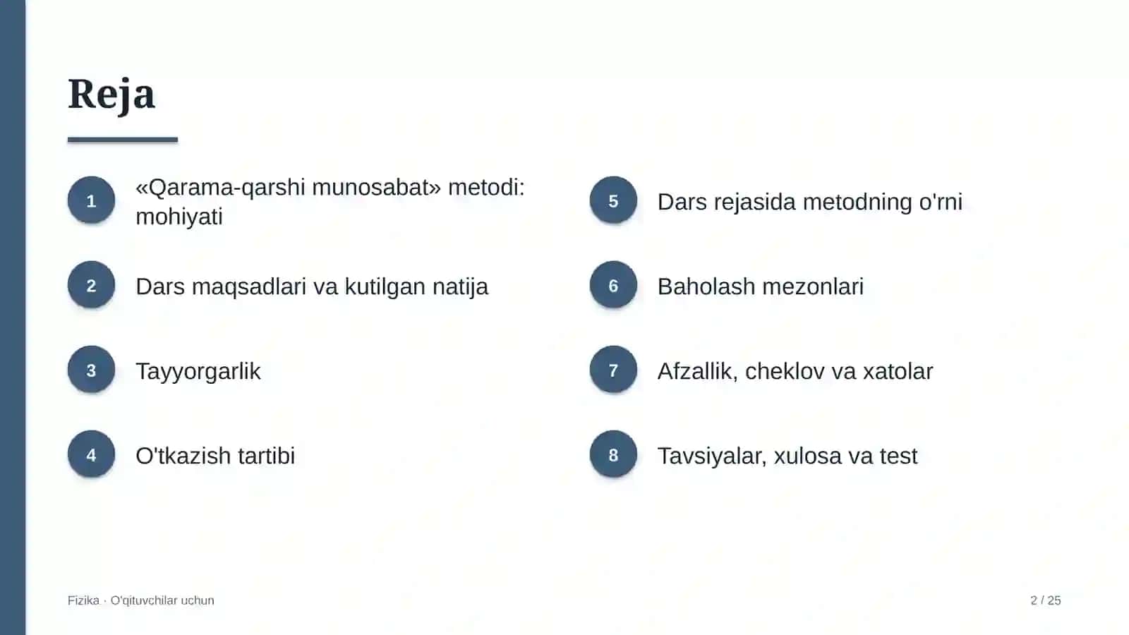 fizika darslarida qarama qarshi munosabat metodidan foydalanish 5154 2