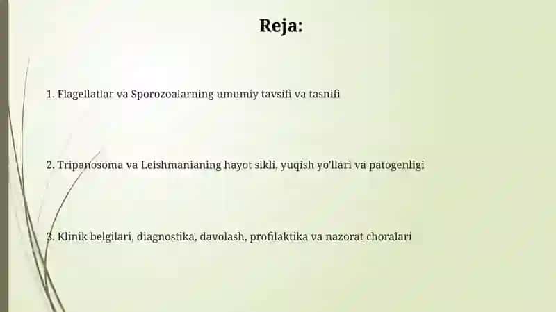 Xivchinlilar odam paraziti tripanasoma leshmaniya Sporalilar odam paraziti 2