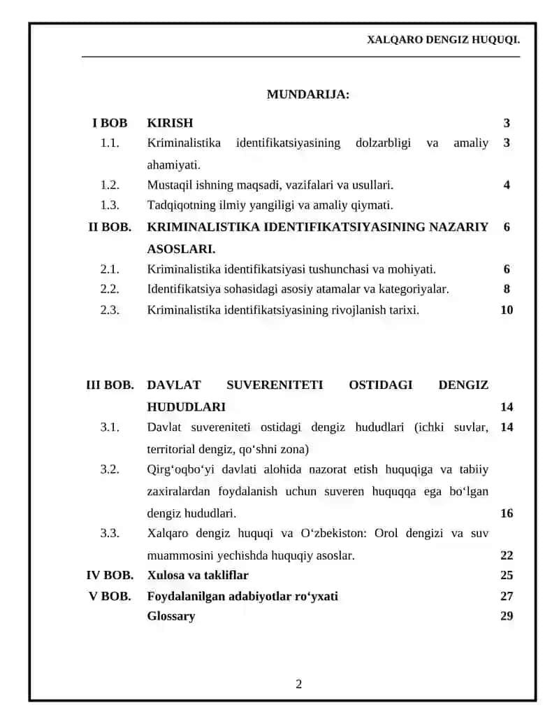 KRIMINALISTIK IDENTIFIKATSIYA TUSHUNCHASI, VAZIFALARI, PRINSIPLARI VA SHAKLLARI. 2