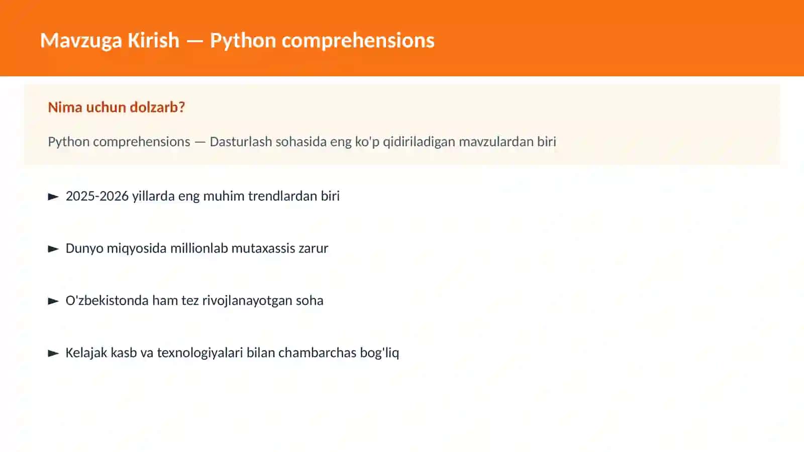 Python comprehensions 2