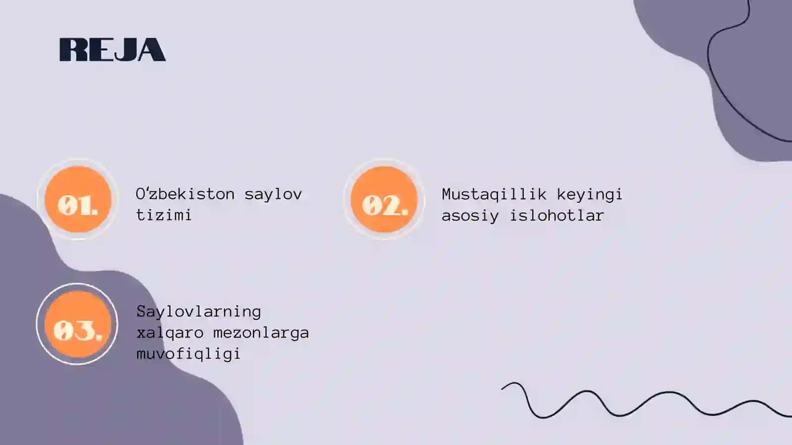 Mustaqillik yillari O‘zbekistonda saylov tizimi va undagi  amalga oshirilishi islohotlar. 2