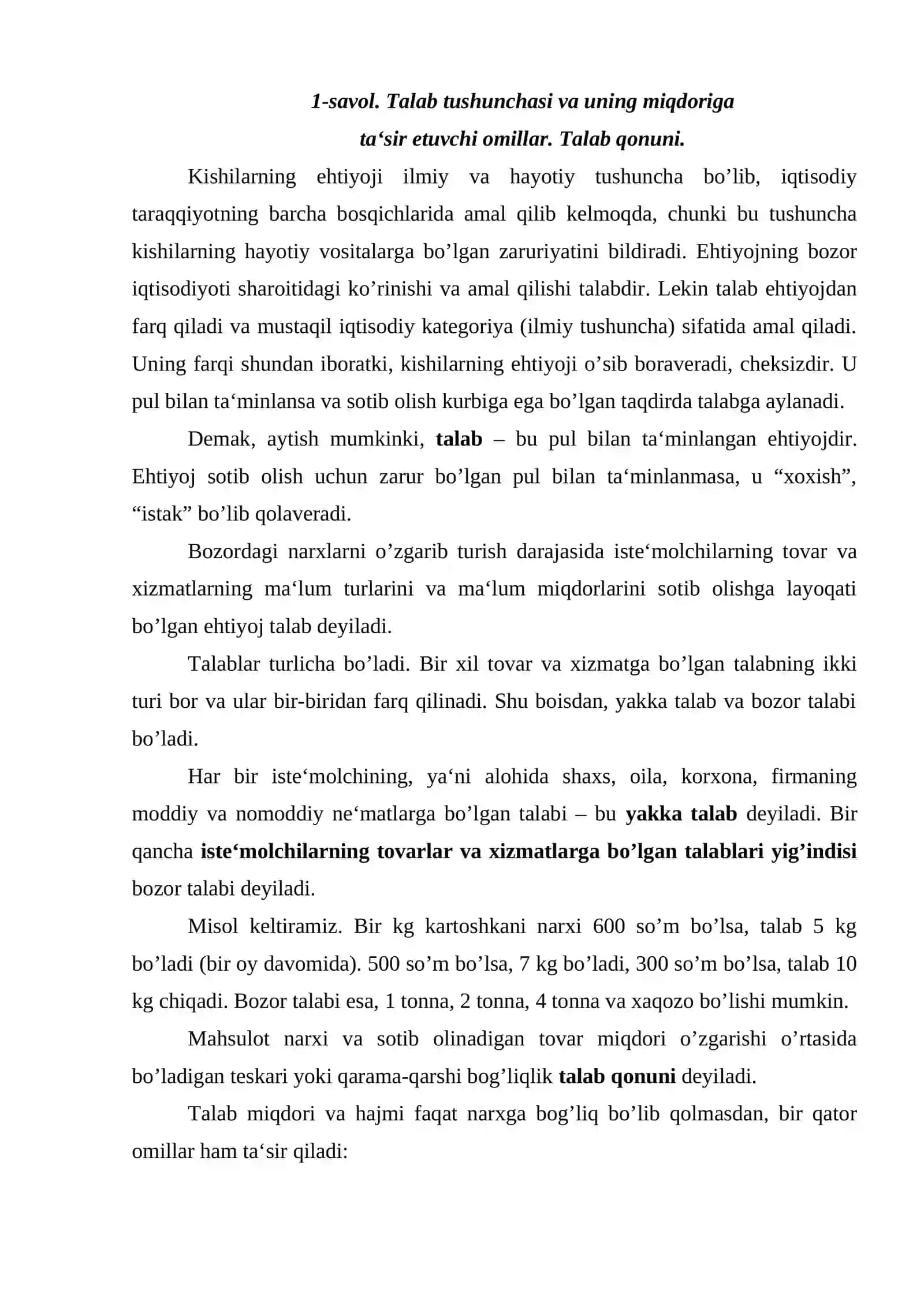 Bozor muozanait va uning tamirlash modellari 2