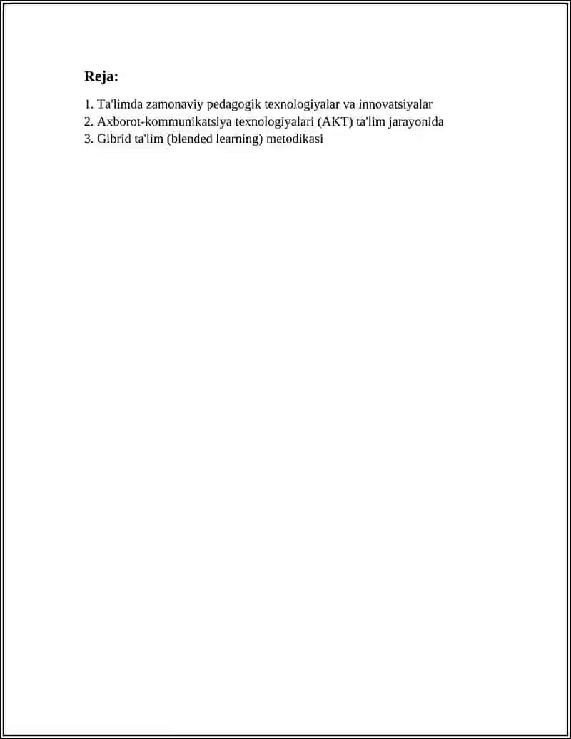 TAʼLIMDA INNOVATSION METODLAR 2