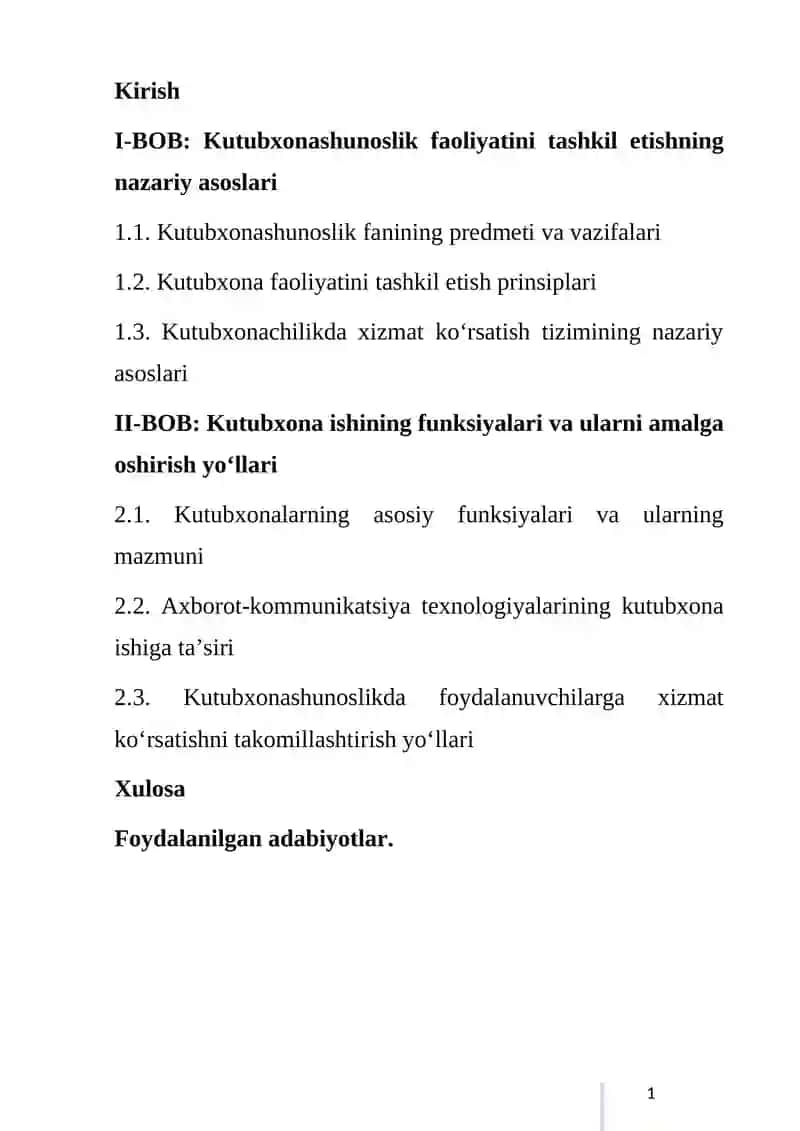 KUTUBXONASHUNOSLIK ISHINI TASHKIL ETISH PRINSPLARI VA UNING FUNKSIYALARI 2