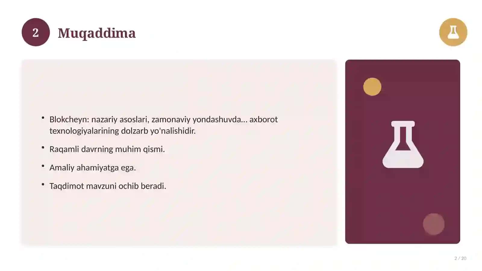 Blokcheyn: nazariy asoslari, zamonaviy yondashuvda (Magistrlik dissertatsiyasi mavzusi) 2