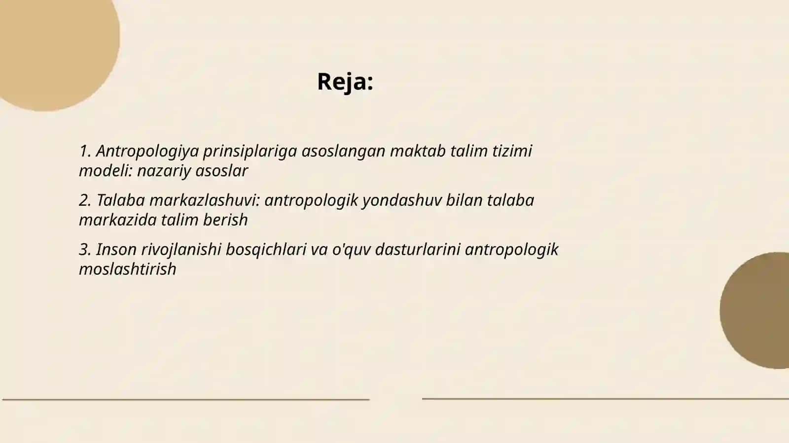 Antropologiya prinsiplariga asoslangan maktab talim tizimi modeli 2