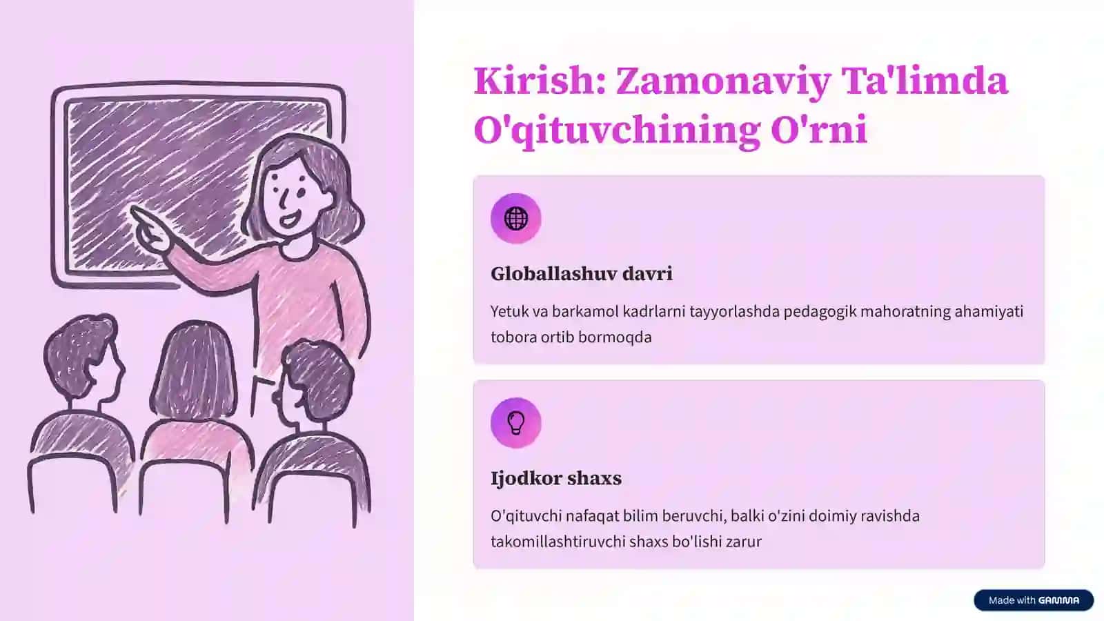 O'qituvchining Kasbiy Pedagogik Refleksiya Asosida O'z Pedagogik Mahoratini Takomillashtirish 2