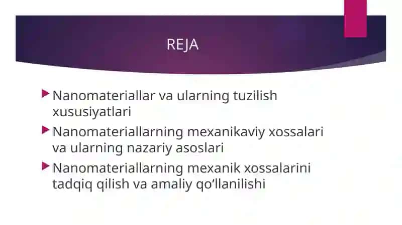 Nanomateriallarning mexanikaviy xossalari 2