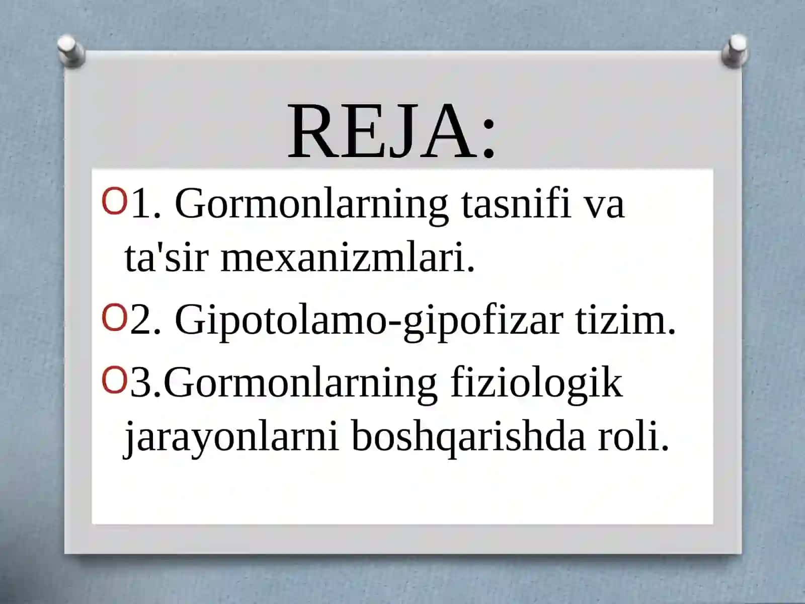 Endokrintizimfiziologiyasi:umumiytamoyillar 2
