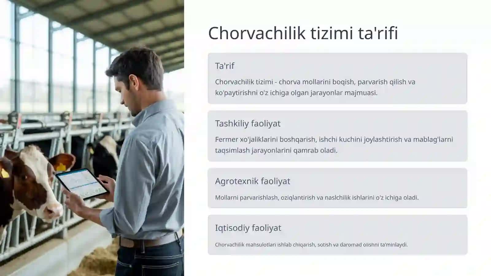 Chorvachilik tizimini elementlari 2
