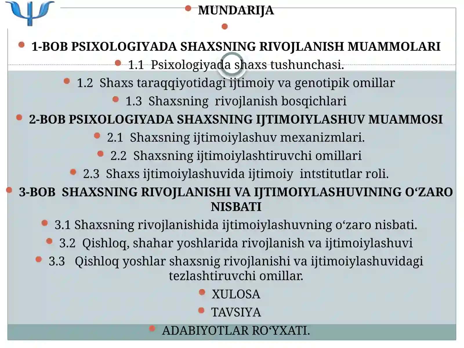«FUQAROLIK JAMIYATIDA SHAXSNING IJTIMOIY-PSIXOLOGIK XUSUSIYATLARI» 2