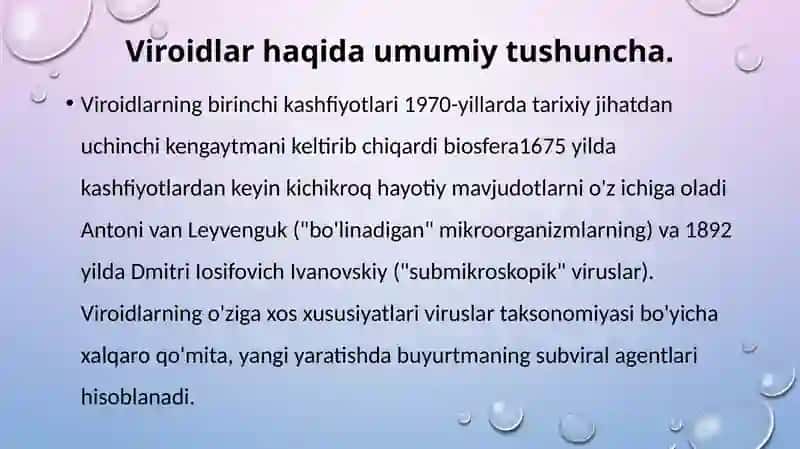 viroidlar va ularning tavsifi 2