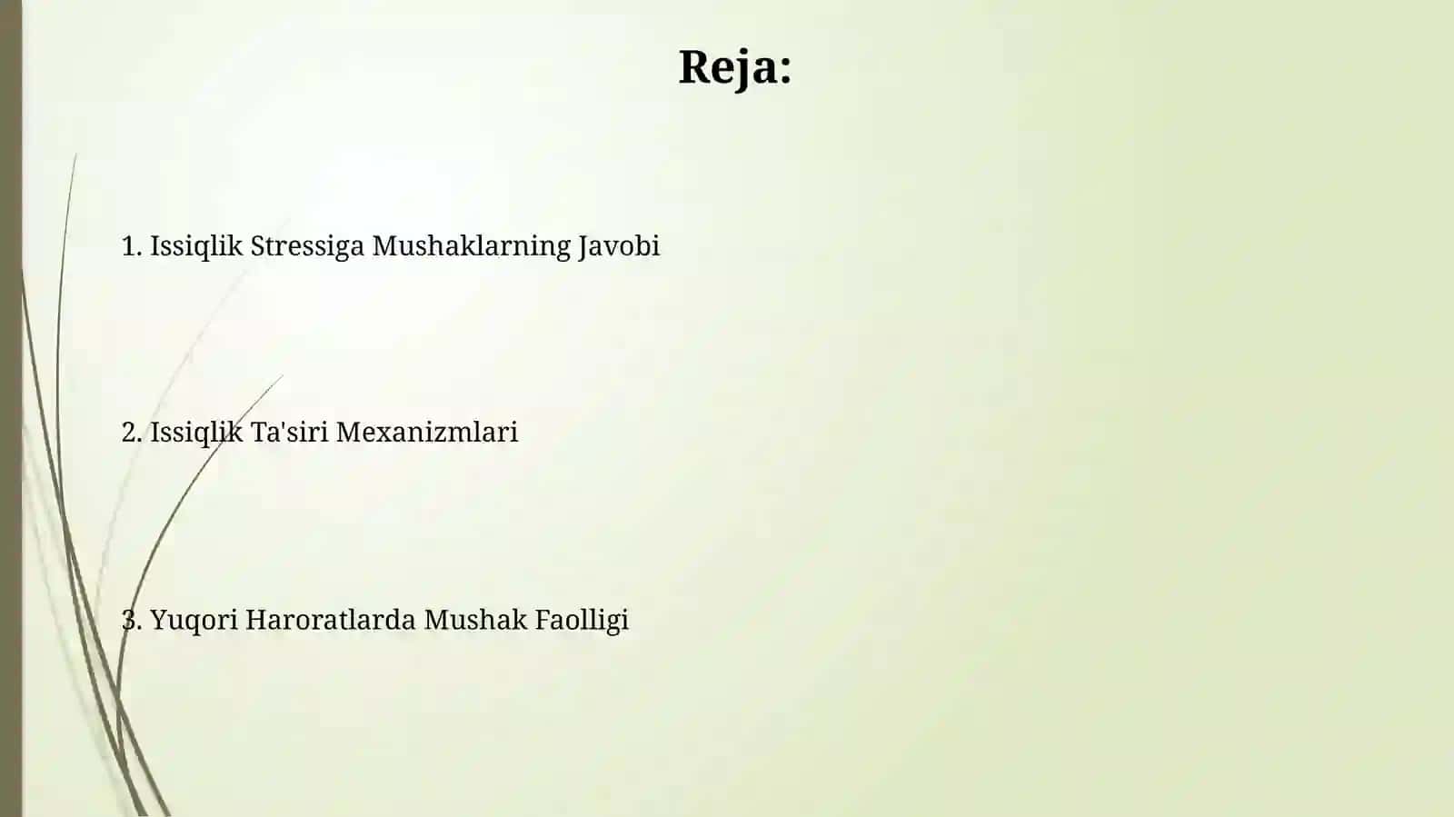 Issiqlik Stressiga Mushaklarning Javobi 2