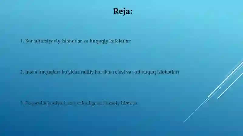 Yangi O‘zbekistonda inson haq-huquqlari va erkinliklari kafolatining yaratilishi 2