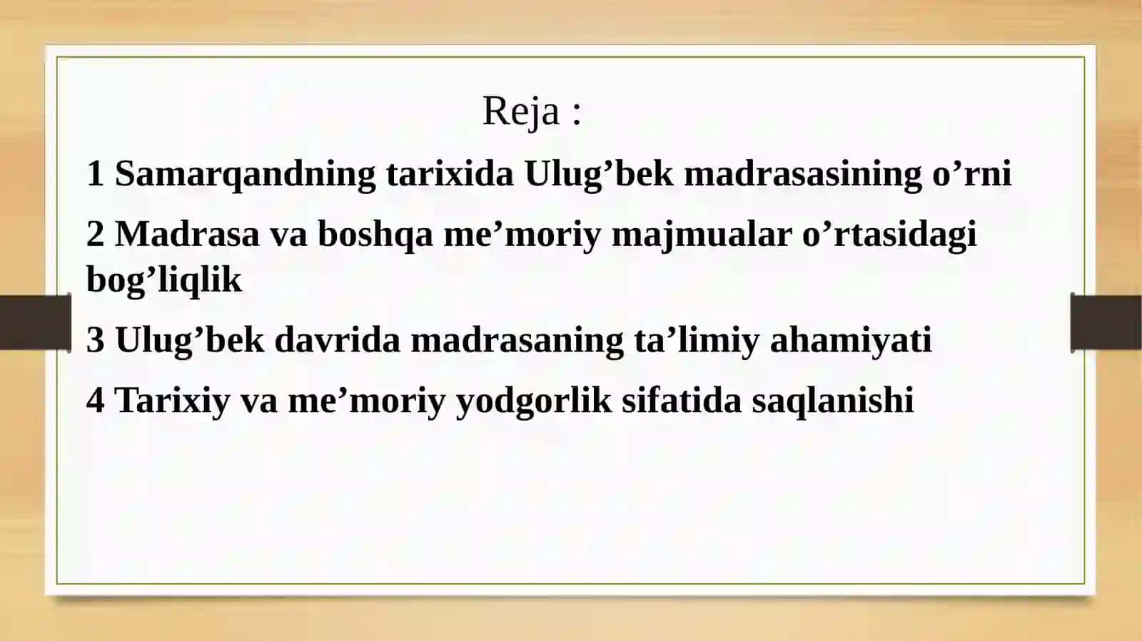 Ulug’bek madrasasi 2