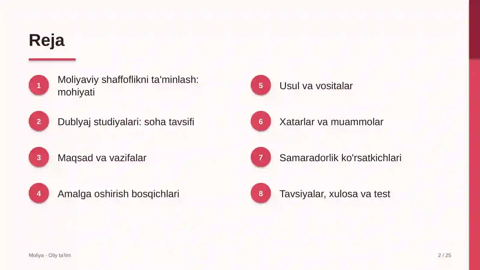 Dublyaj studiyalarida moliyaviy shaffoflikni ta'minlash 2