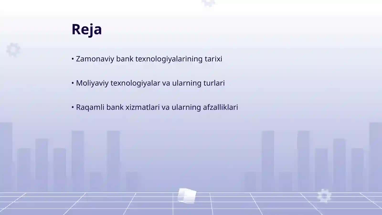 Zamonaviy bank texnologiyalarini 2