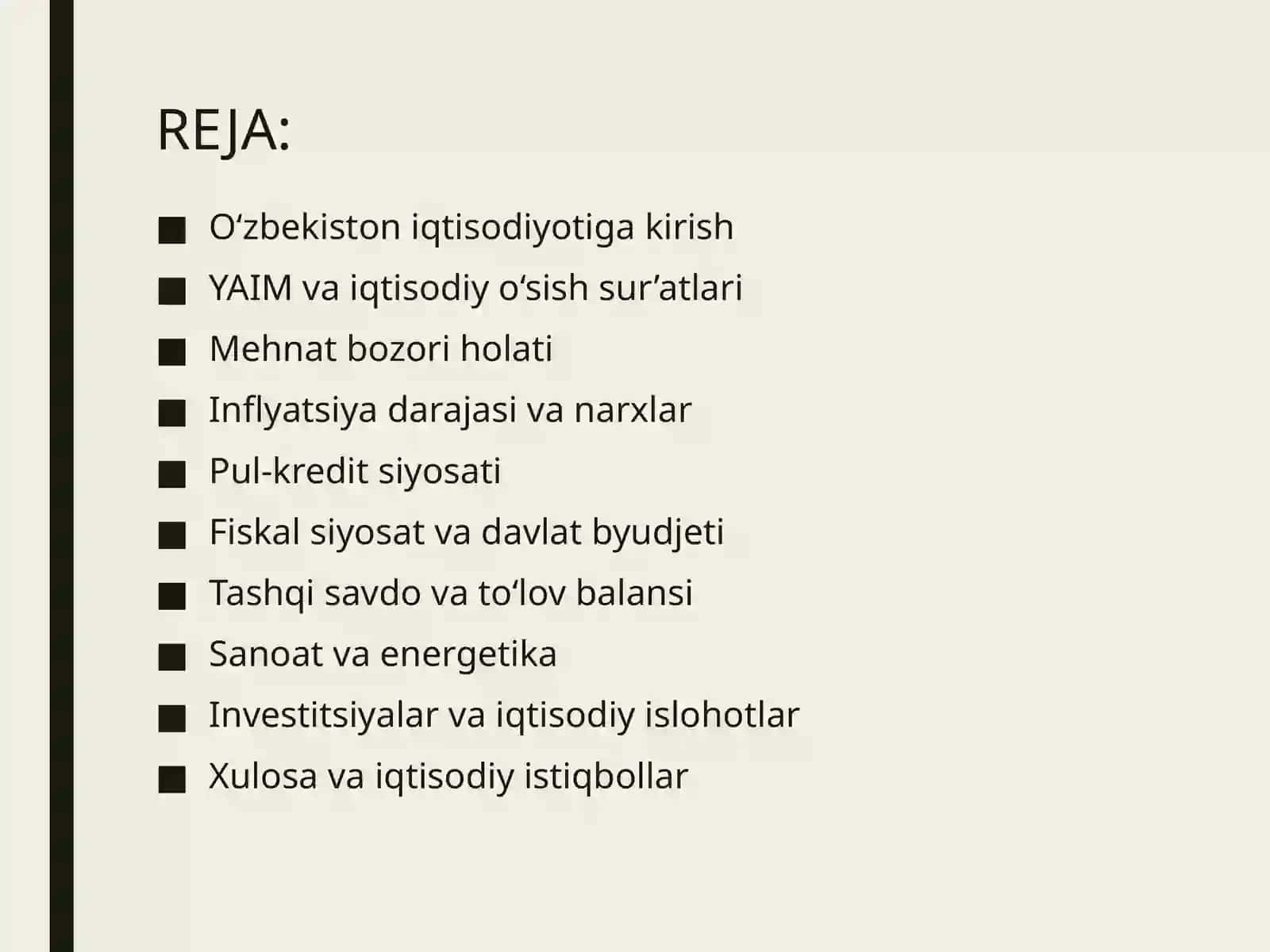 O‘zbekiston iqtisodiyoti 2