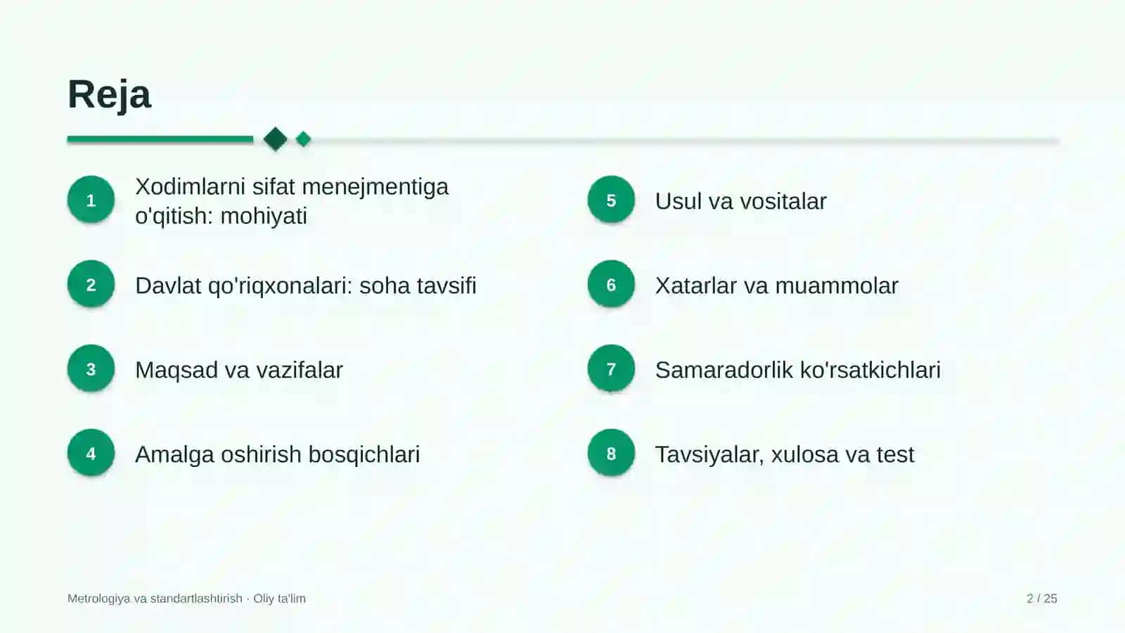 Metrologiya va Standartlashtirish 2