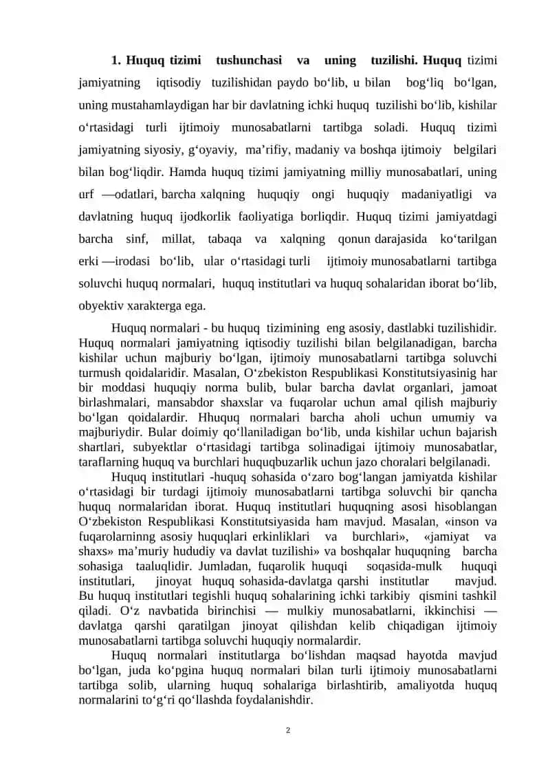 Huquq tartibot organlari va sud tizmidagi o`zgarishlar 2