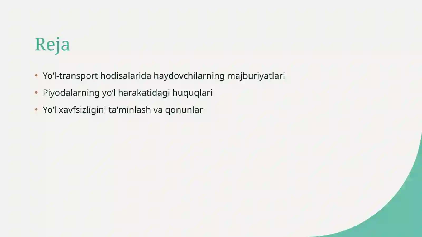 Yo‘l-transport hodisasi sodir bo‘lganda haydovchining majburiyatlari va piyodalarning majburiyatlari 2