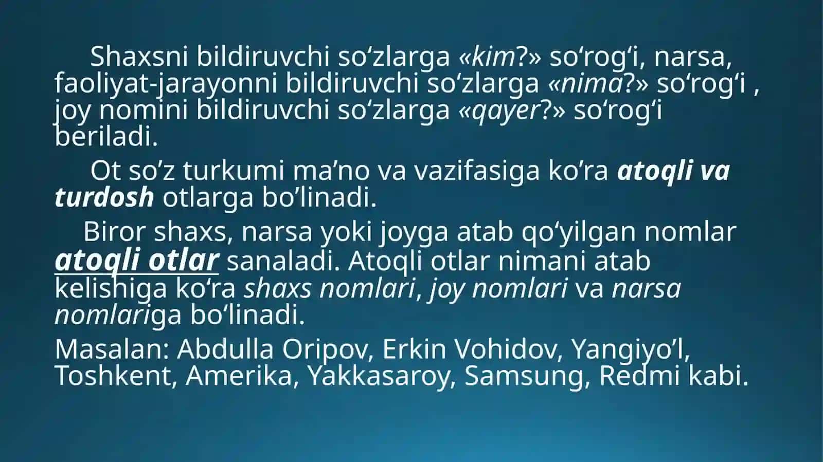 Ot soʻz turkumi 2