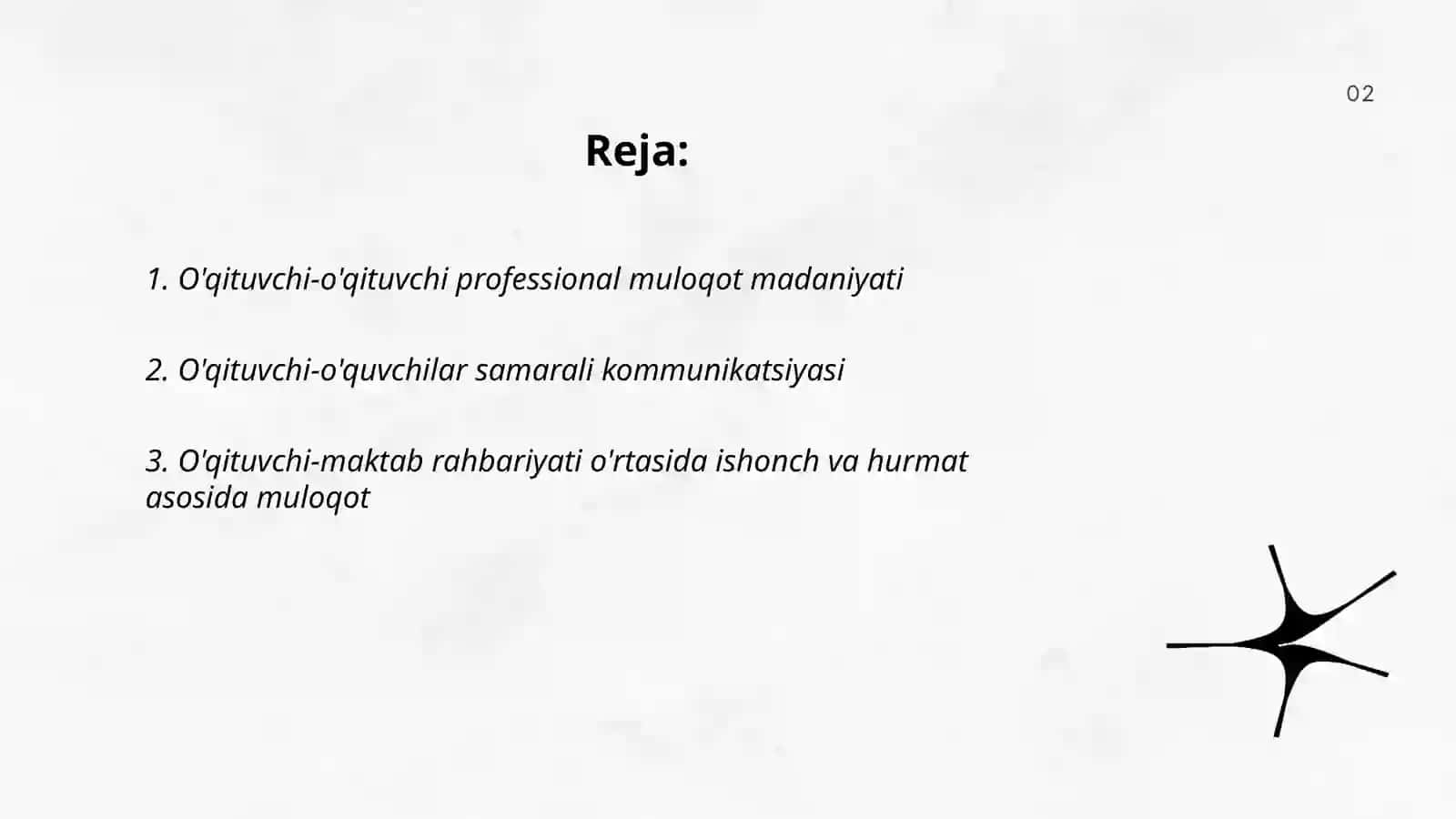 O'qituvchi-o'qituvchi professional muloqot madaniyati 2