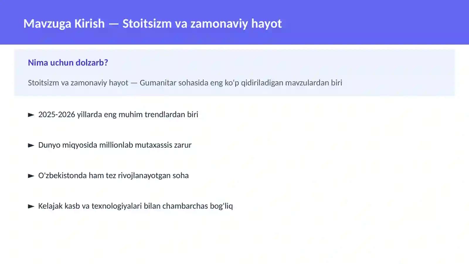 Stoitsizm va zamonaviy hayot 2
