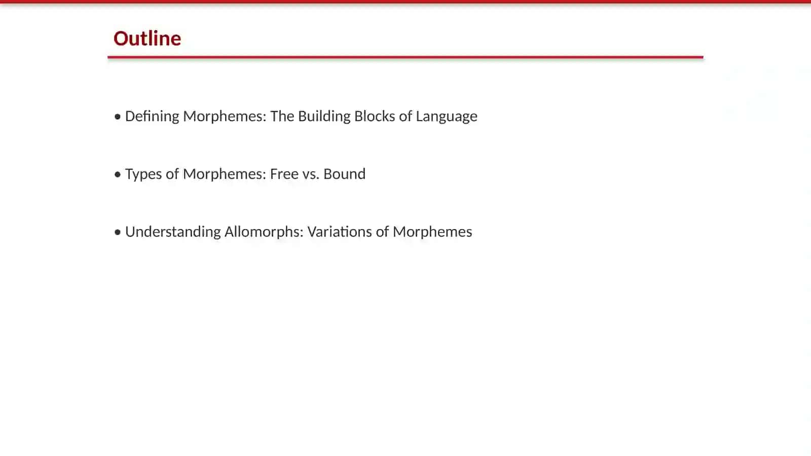 Morphemes and allomorphs 2