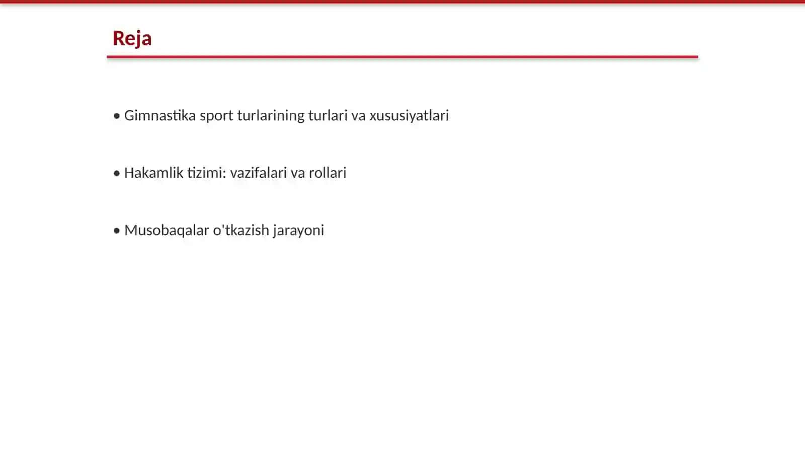 Gimnastika sport turlarida hakamlik qilish va musobaqalar oʻtkazish 2